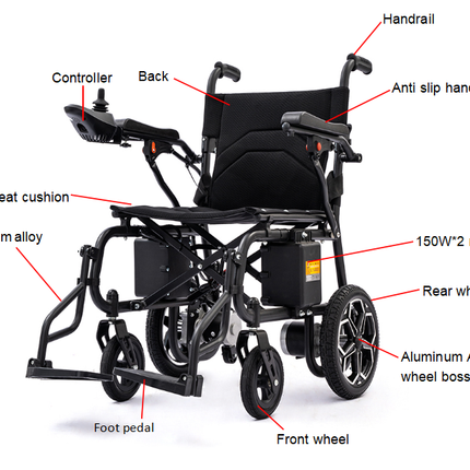 Folding Electric Wheelchair With Joystick Control MK6013