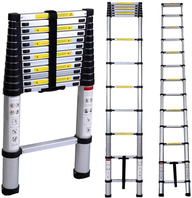 Ladder Telescopic Aluminium Extension Ladder 1m-3.8m