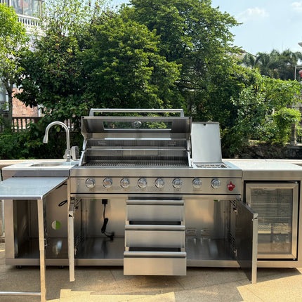 Outdoor BBQ Kitchen Garden BBQ Grill Set Stainless Steel