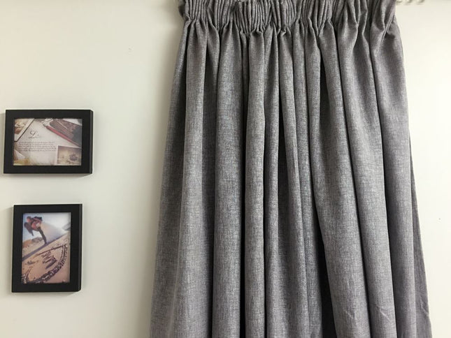 One pair of Readymade Curtains blockout drapes Grey- 8 sizes