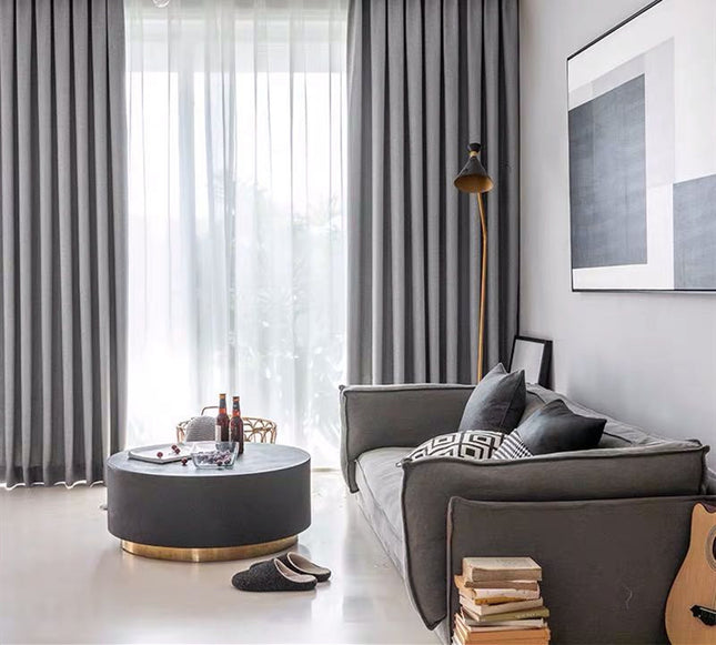 Readymade Curtain 100% Blockout Silver Curtains drapes – 8 sizes