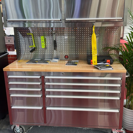 55 Inch 12 Drawers Stainless Steel Tool Chest workbench