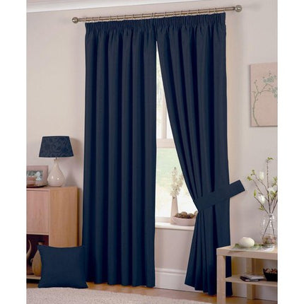 One pair of Readymade Curtains blockout drapes Blue- 8 sizes