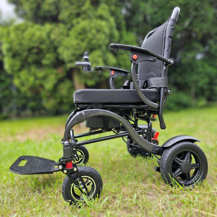 Ultra light Folding Electric Wheelchair With Joystick Control MK9005 Carbon Black