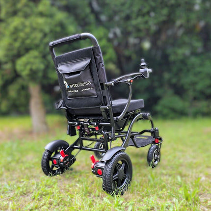 Ultra light Folding Electric Wheelchair With Joystick Control MK9005 Carbon Black