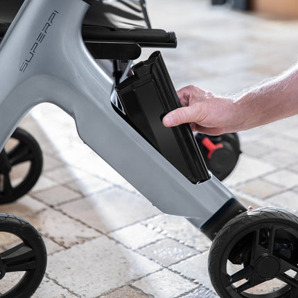 4 in 1 Electric Rollator, Wheelchair, Walker with Seat, Foldable Transport Wheelchair