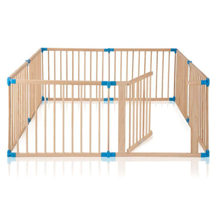 WOODEN BABY PLAYPEN 8PC
