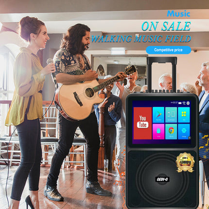 All in 1 Karaoke Machine Touch Screen, Bluetooth party speaker with Wireless microphone