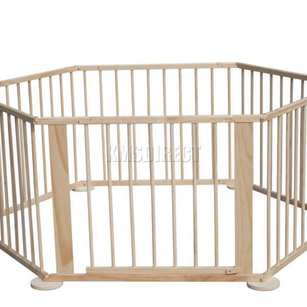 8PC WOODEN BABY PLAYPEN