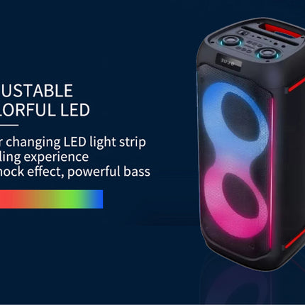 Bluetooth party speaker with microphone 2 x 6.5″ bass Partybox 610