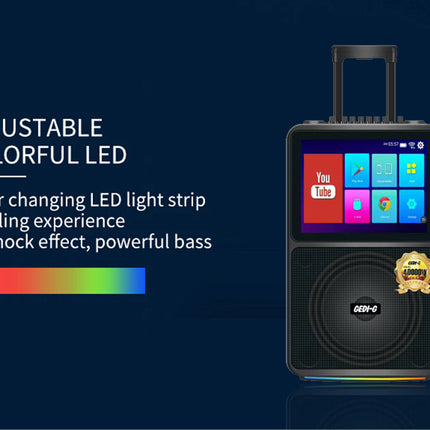 All in 1 Karaoke Machine Touch Screen, Bluetooth party speaker with Wireless microphone