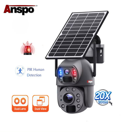 Dual camera WIFI SOLAR security camera wireless free batteries with 64GB card Auckland Installation Available