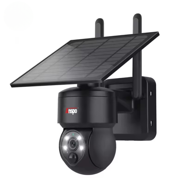 Anspo WIFI SOLAR security camera wireless free batteries and 64GB card Black Auckland Installation Available
