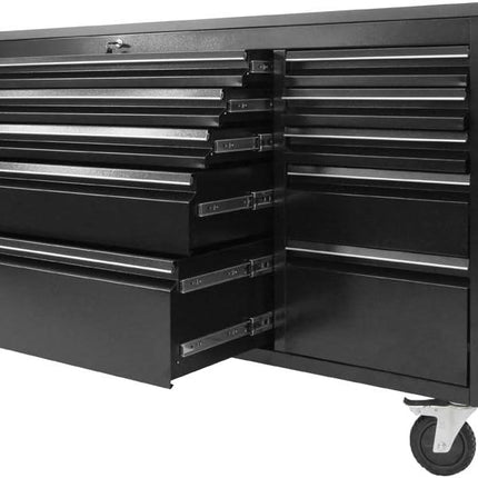 72 Inch 15 Drawers black Tool Chest workbench