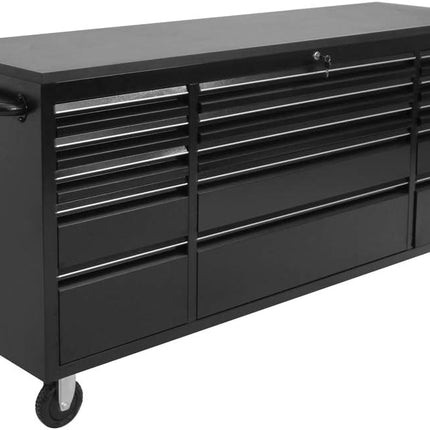72 Inch 15 Drawers black Tool Chest workbench