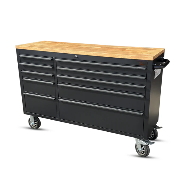 55 inch Black 10 Drawer Work Bench tool chest Tool Box Chest Cabinet