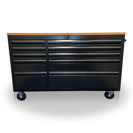 55 inch Black 10 Drawer Work Bench tool chest Tool Box Chest Cabinet
