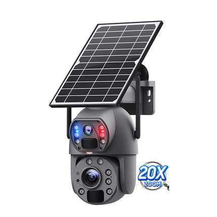 Dual camera WIFI SOLAR security camera wireless free batteries with 64GB card Auckland Installation Available