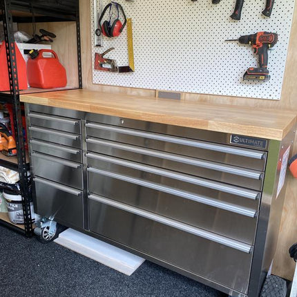 55 inch Stainless Steel 10 Drawer Work Bench tool chest Tool Box Chest Cabinet