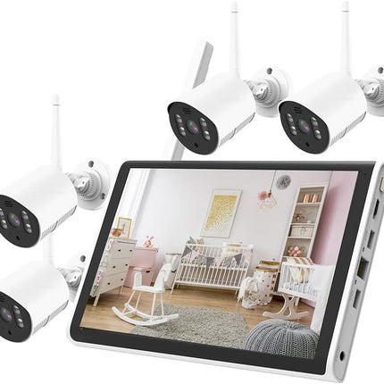 10.1 Inch Screen Wireless Security camera system CCTV NVR surveillance Installation service available