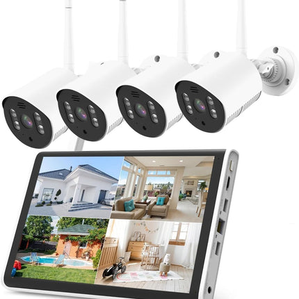 10.1 Inch Screen Wireless Security camera system CCTV NVR surveillance Installation service available