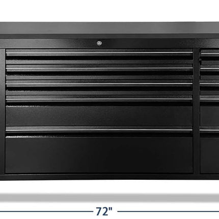 72 Inch 15 Drawers black Tool Chest workbench