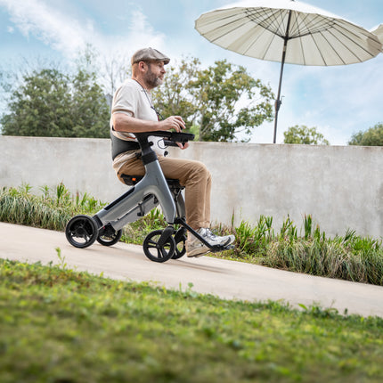 4 in 1 Electric Rollator, Wheelchair, Walker with Seat, Foldable Transport Wheelchair