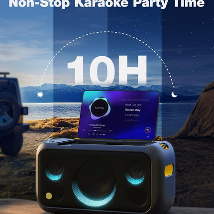 Ikarao Break X1 Karaoke Machine System With 13.3″ Touch Screen Wireless Mic