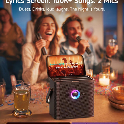 Ikarao S3 Karaoke Machine System With 7″ Touch Screen Wireless Mic