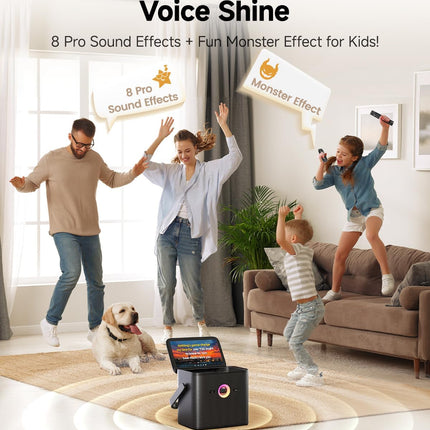 Ikarao S3 Karaoke Machine System With 7″ Touch Screen Wireless Mic