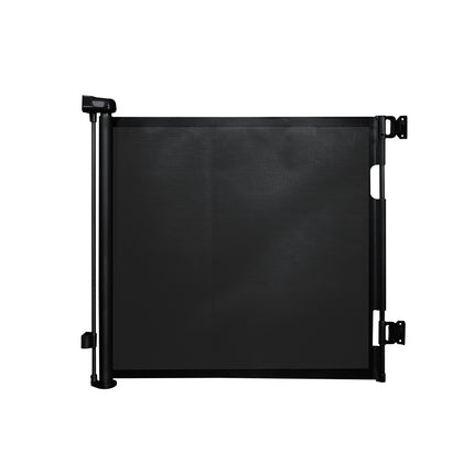 Baby retractable safety gate Black