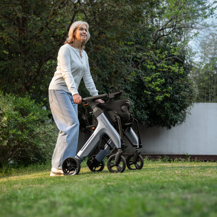 4 in 1 Electric Rollator, Wheelchair, Walker with Seat, Foldable Transport Wheelchair