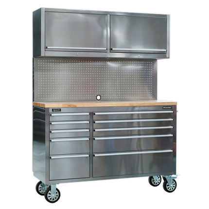 55 Inch 12 Drawers Stainless Steel Tool Chest workbench
