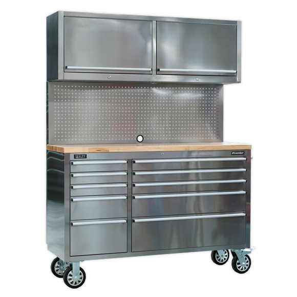 55 Inch 12 Drawers Stainless Steel Tool Chest workbench