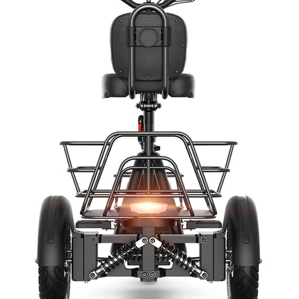 GYROOR C5 3 Wheel Electric Scooter With Seat and Basket
