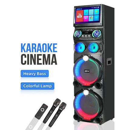 All in 1 Karaoke Machine Touch Screen, Bluetooth party speaker with Wireless microphone