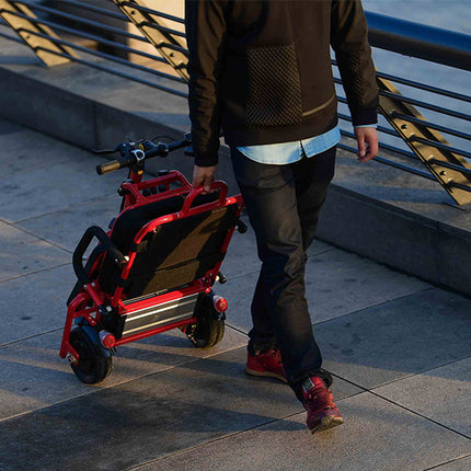 Foldable Electric 3 wheel mobility scooter black Red