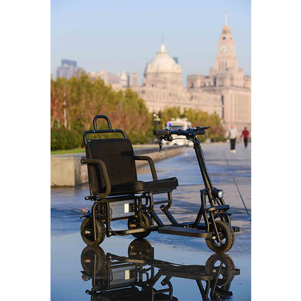 Foldable Electric 3 wheel mobility scooter black