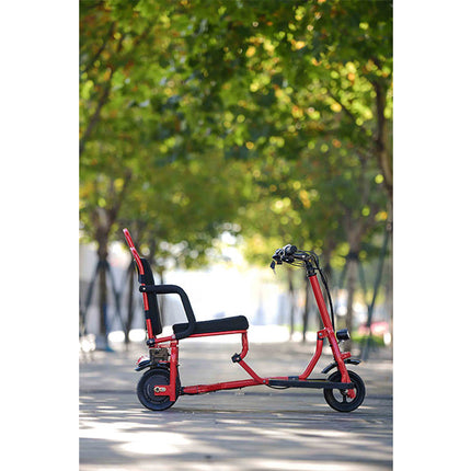 Foldable Electric 3 wheel mobility scooter black Red