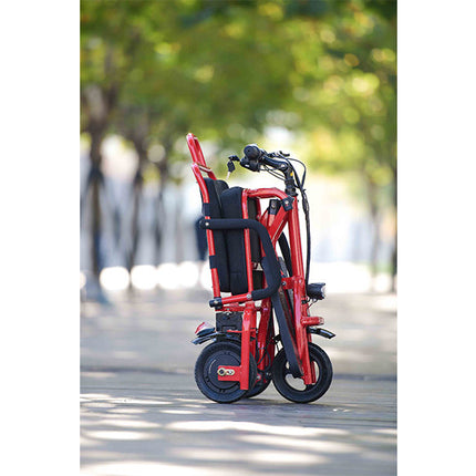 Foldable Electric 3 wheel mobility scooter black Red