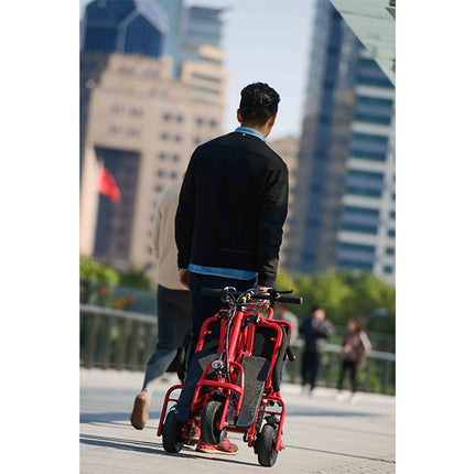 Foldable Electric 3 wheel mobility scooter black Red