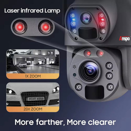 Dual camera WIFI SOLAR security camera wireless free batteries with 64GB card Auckland Installation Available