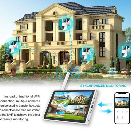 Solar 10.1 Inch Screen Wireless Security camera system CCTV Installation service available
