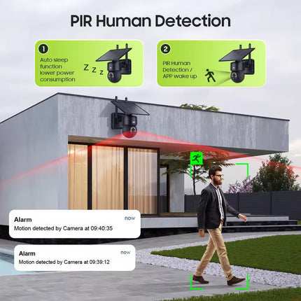 Anspo WIFI SOLAR security camera wireless free batteries and 64GB card Black Auckland Installation Available