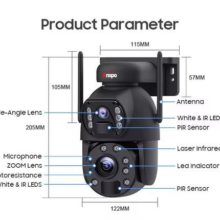 Dual camera WIFI SOLAR security camera wireless free batteries with 64GB card Auckland Installation Available