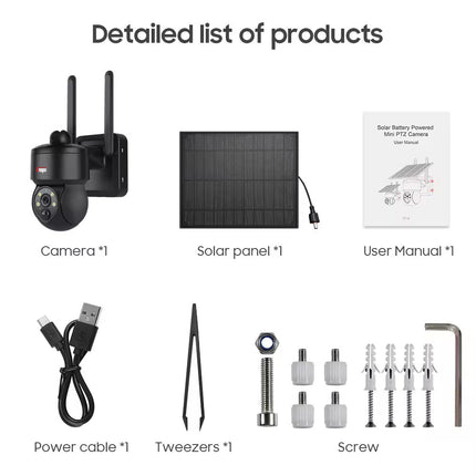 Anspo WIFI SOLAR security camera wireless free batteries and 64GB card Black Auckland Installation Available