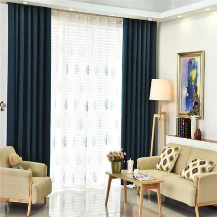 100% Blockout Blue Readymade Curtain drapes – 8 sizes