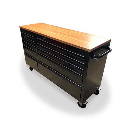 55 inch Black 10 Drawer Work Bench tool chest Tool Box Chest Cabinet