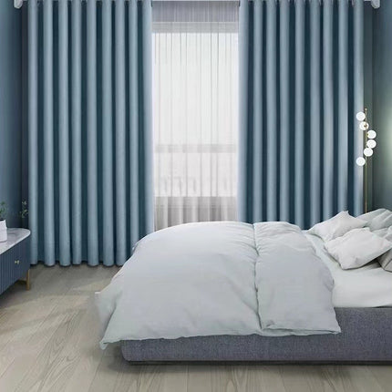 100% Blockout Blue Readymade Curtain drapes – 8 sizes
