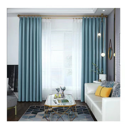 100% Blockout Blue Readymade Curtain drapes – 8 sizes